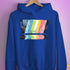 Queer Pride Grunge Exclamation Points Hoodie - Royal Blue